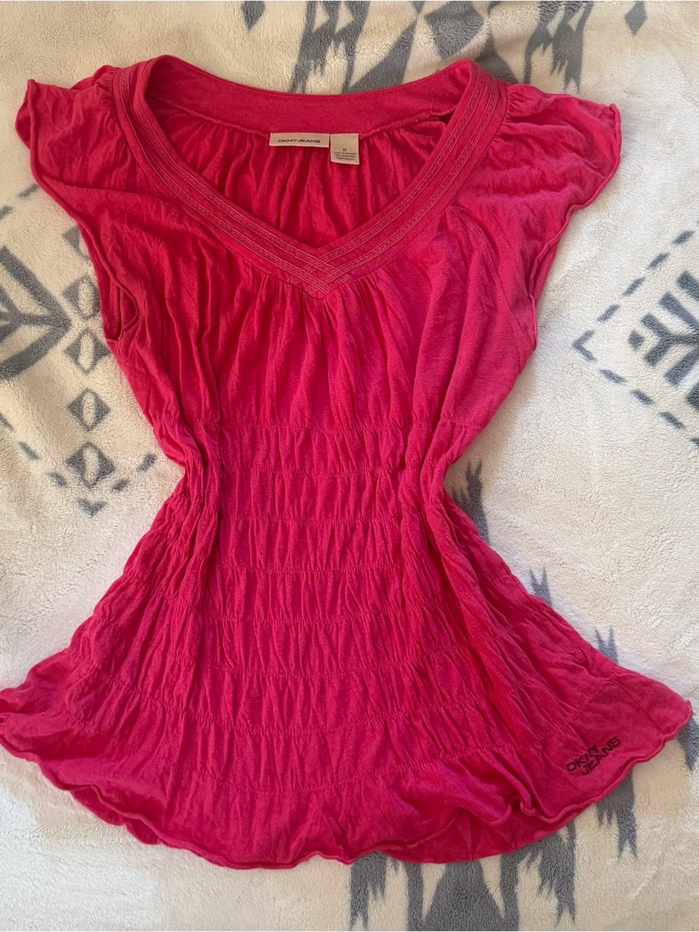 Y2k dkny jeans babydoll top medium.
